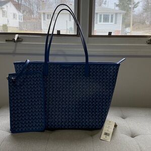 Tory Burch Patterned Tote with Matching Wristlet